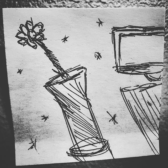 #postitart #work #flowers #computer #monitor #pen.